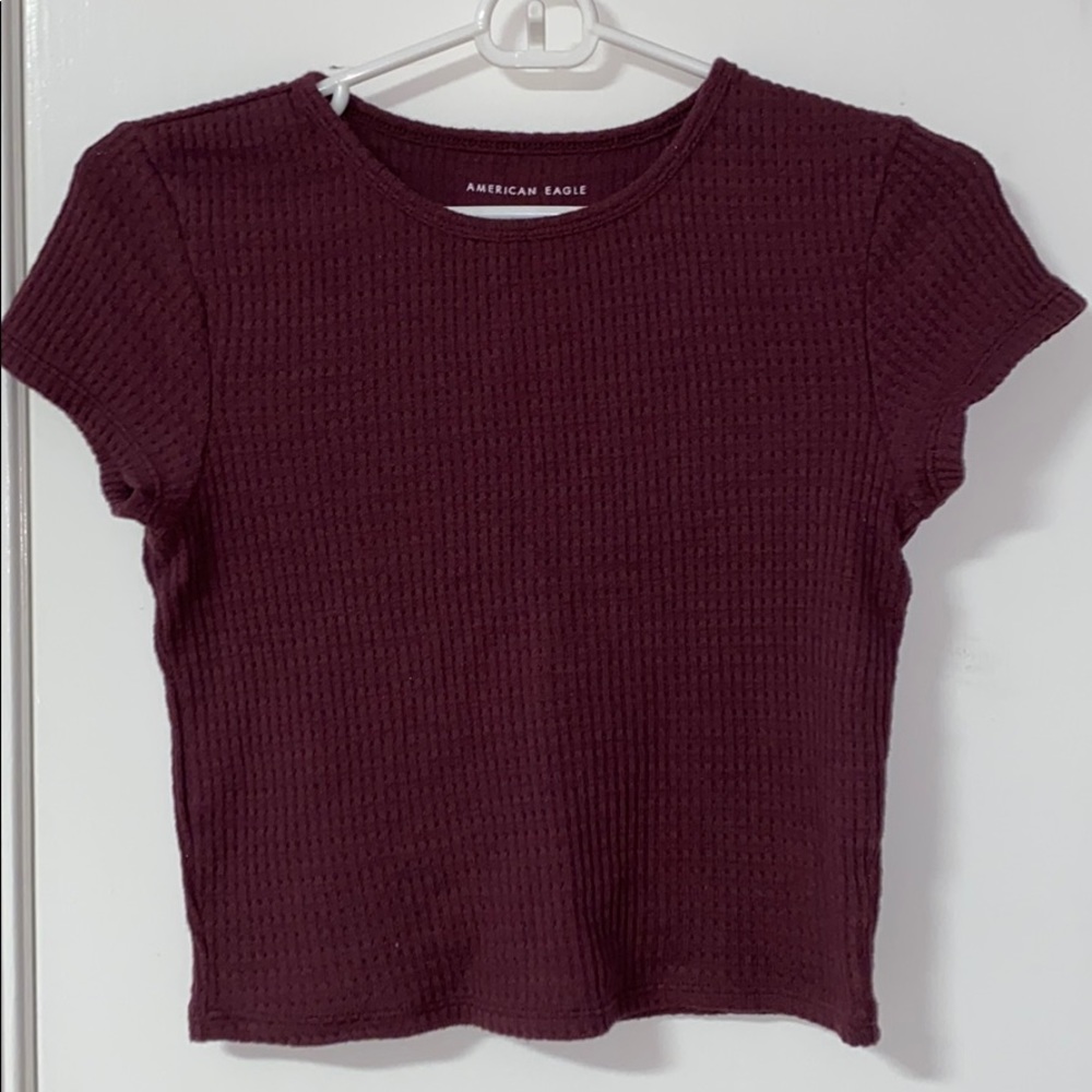 American Eagle Maroon Crop Top